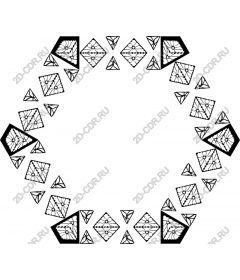Geometric flower circle