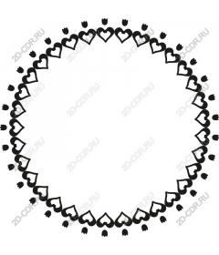 A wreath of hearts and petals