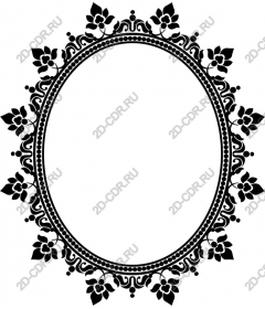  Elegant black floral frame