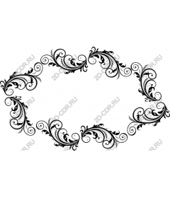 Elegant decorative floral frame