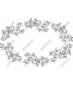  Цветочная рамка из лозы