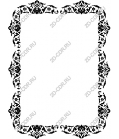Elegant decorative floral frame