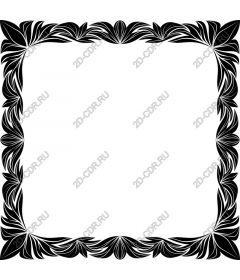  Elegant black floral decorative border