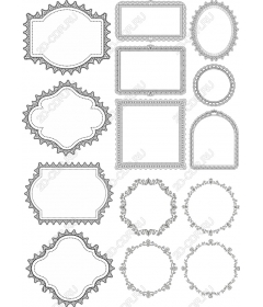 Элегантный комплект декоративных рамок и бордюров