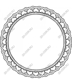  Elegant lace heart round frame