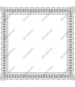  Elegant decorative scalloped frame