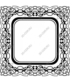 Exquisite black and white decorative frame