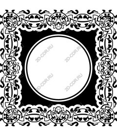  Elegant black and white decorative frame