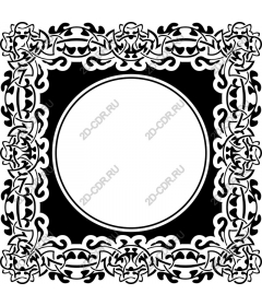 Exquisite black and white decorative frame