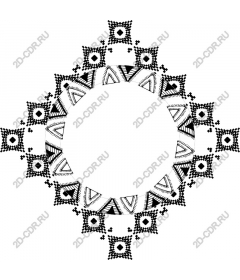 Sophisticated black and white geometric frame