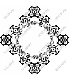  Black and white mandala