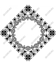  Black and white geometric decorative frame
