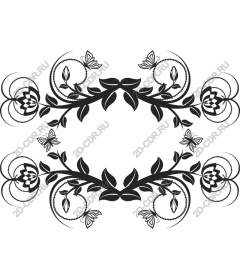  Charming floral vine with butterflies