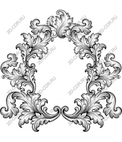 Elegant decorative frame in Baroque style