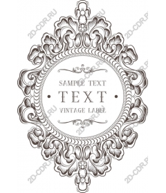 Elegant vintage floral label