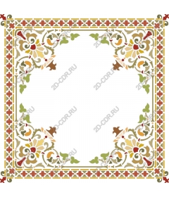  Elegant floral decorative frame