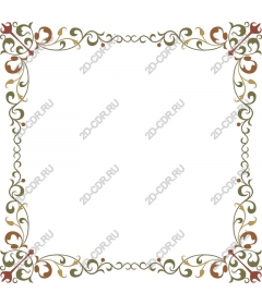 Vintage floral frame