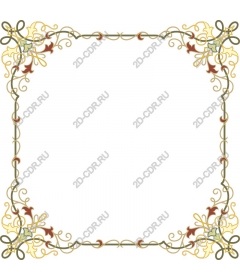 Vintage floral decorative frame