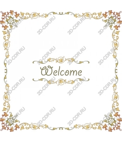  Welcome elegant floral frame