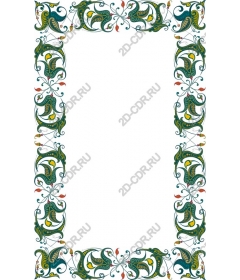 Intricate floral frame