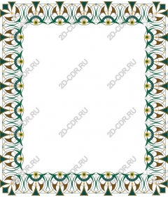 Floral frame in art Deco style
