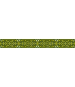 Decorative edging with green swirls