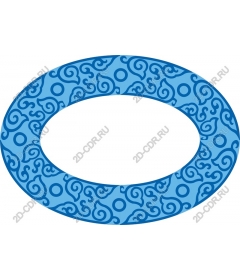  Elegant blue decorative frame