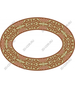  Elegantly intricate decorative oval frame