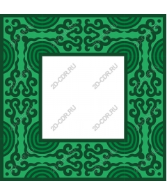 Green decorative frame