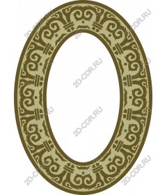 Vintage decorative oval frame