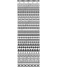  Elegant black and white floral borders