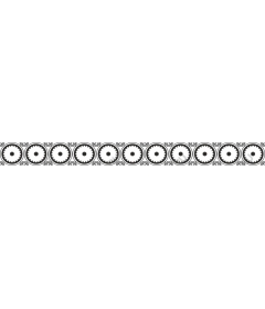  Black and white floral frame