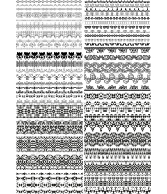 Элегантный комплект: замысловатые линейные узоры и декоративные бордюры