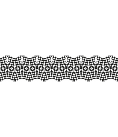 Geometric wave black and white pattern