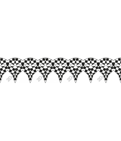  Black and white pattern mask in a checkerboard pattern