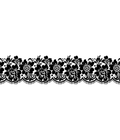  Black floral border Clipart