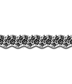  Elegant black floral lace fringe