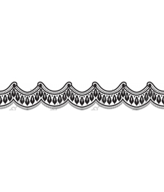  Elegant black and white lace edging