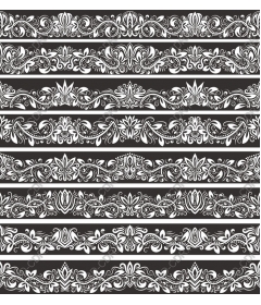  Elegant floral border