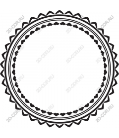  Elegant black decorative round frame