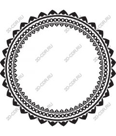  Black decorative round frame