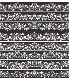  Elegant floral border