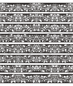 Floral ornamental border