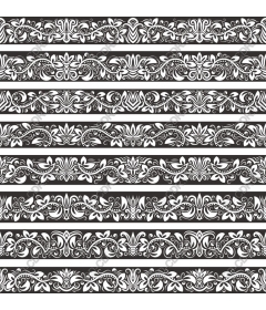 Pattern with floral ornament