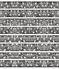  Black and white decorative frame