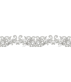 Elegant floral border