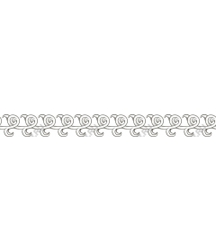 Vintage-inspired floral scroll