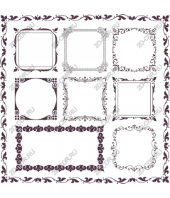 Collection of elegant decorative frames