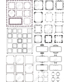Набор винтажных декоративных рамок