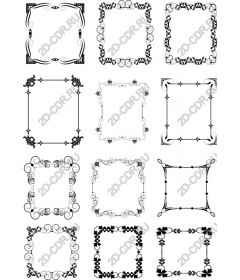 Collection of elegant frame - 12 intricate